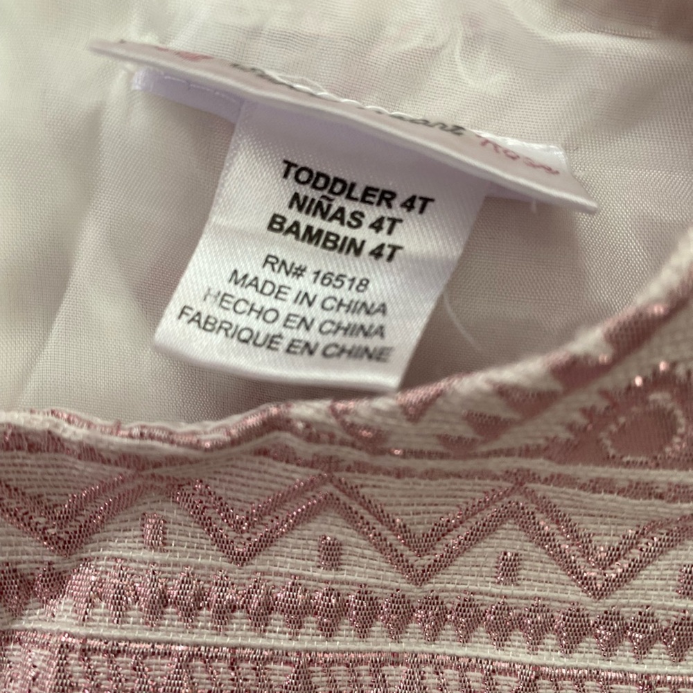 Toddler Pink Patterned Dress